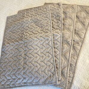 4 tan/beige/neutral cotton queen sized pillow shams